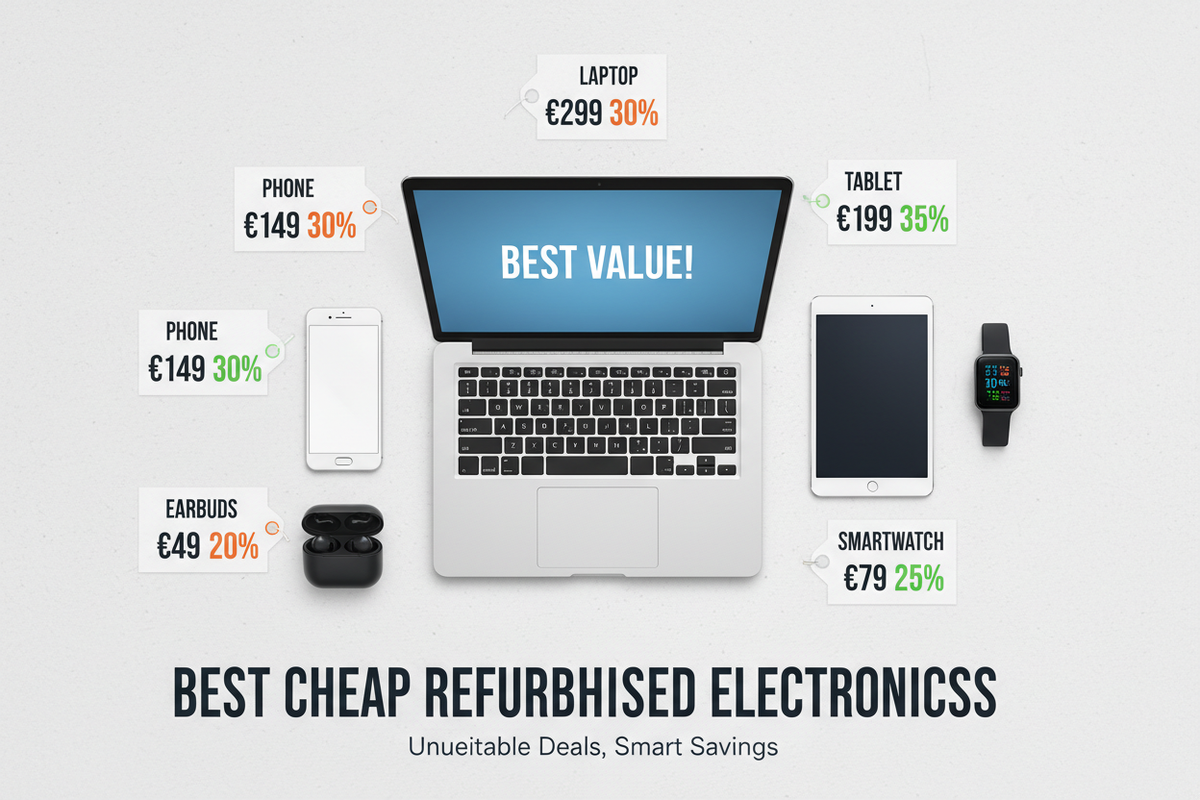 Best Cheap Refurbished Electronics in Europe 2026 โ Smart Deals on Phones, Laptops, TVs & Gaming