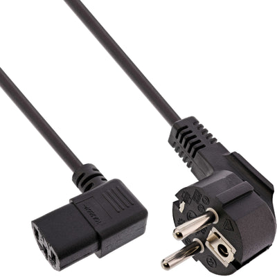 Inline 45 Pieces Cable Power Bulk-pack , CEE7/7 Ángulo a IEC-C13 Ángulo Izquierdo, Black H05VV-F, 3X0,75MM², 1 — image 1