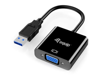 Equip Adapterkabel USB 3.0-VGA St/Bu 0.15M 1920X1080/60HZ Sw — image 1