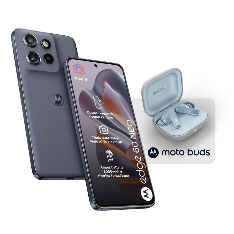 Motorola Edge 60 Neo 8 + 256GB 6.36 5G Pant Grisaille + Moto Buds Ita