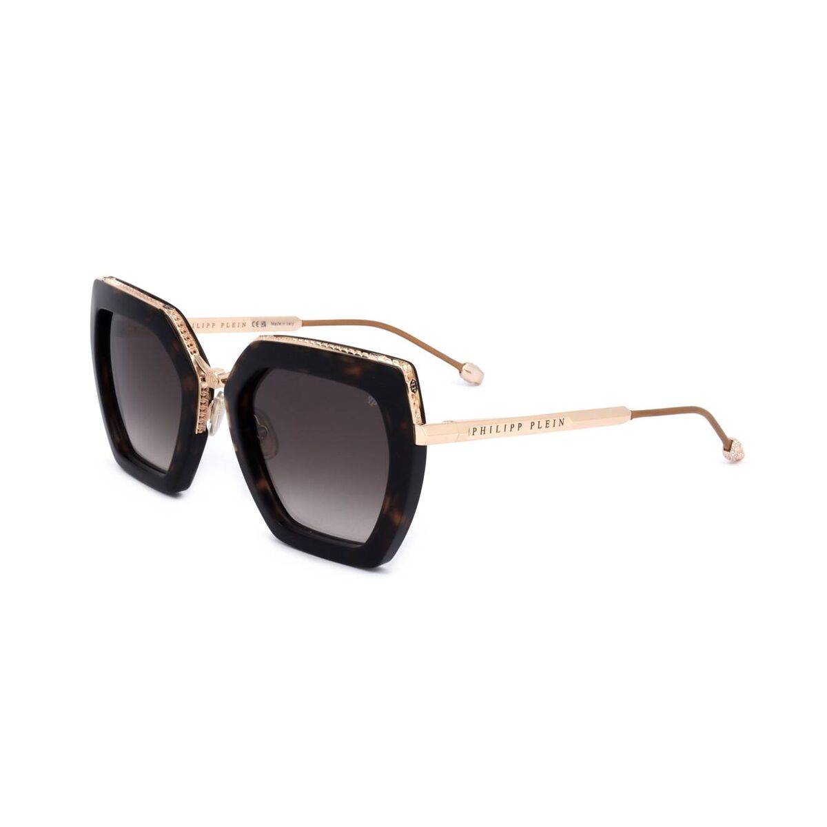 Philipp Plein Ladies' Sunglasses Philipp Plein Spp097S Shiny Shiny Havana