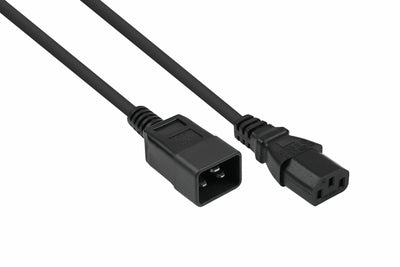 Kabelmeister Cable Alargador IEC C20 An C13 Black 3M — image 1