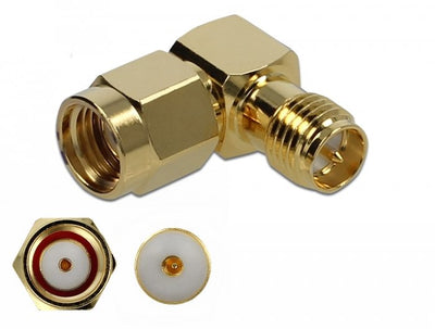 Delock Adapter Rp-sma Connector Male a Rp-sma Connector Female 90° 10GHZ — image 1