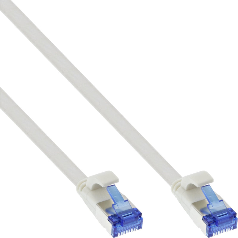 Inline Network Cable Flat , U/FTP, CAT.6A, Tpe Libre Halógenos, White 3M
