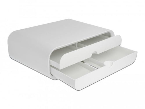 Stand Monitor With Zwei Drawers White — image 1