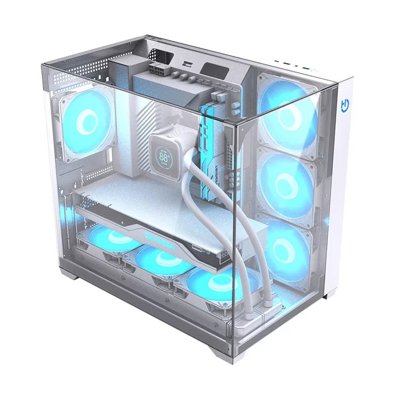 Hiditec Chasis ATX Gaming Sky White USB 3.1 Type-c