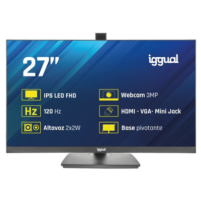 Iggual Monitor 27 IPS FHD 100HZ VGA HDMI Webcam — image 1