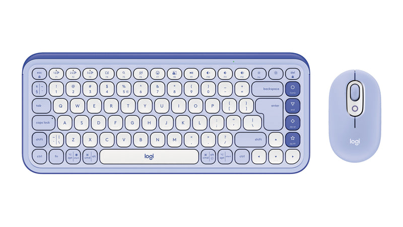 Logitech Keyboard Turco + Mouse Pop Icon Combo Lila