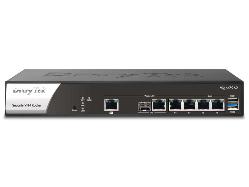 Draytek Router VIGOR2962 2.5 Gigabit Ethernet Black