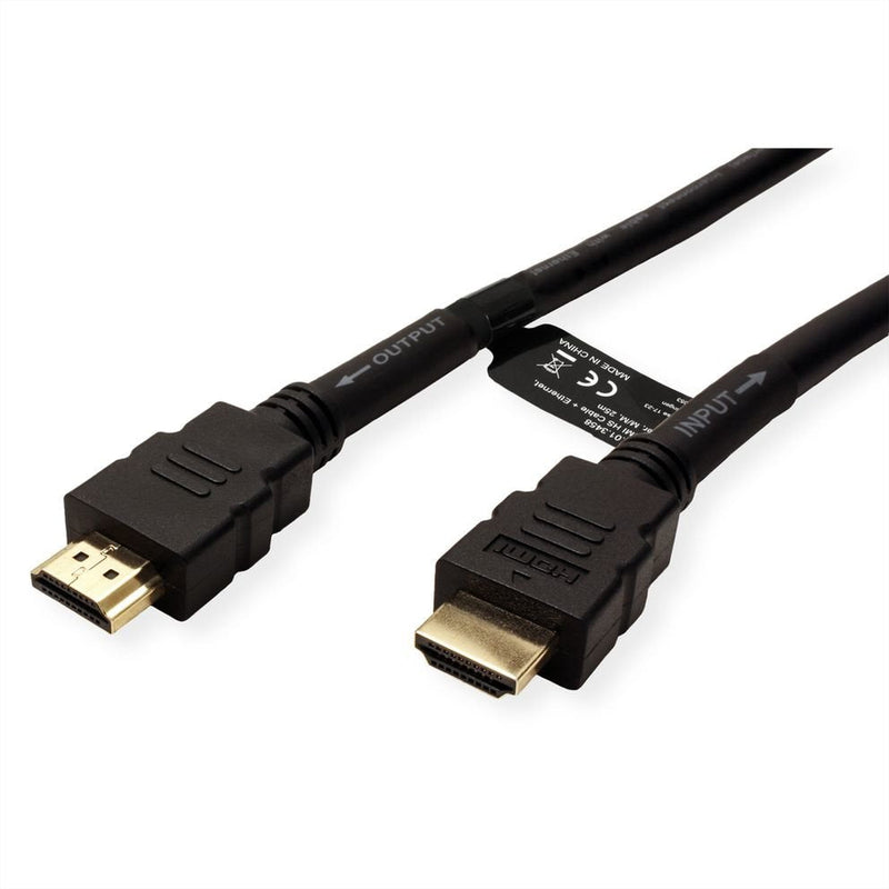 Roline HDMI High Speed With Ethernet Cable With Repeater, 25M