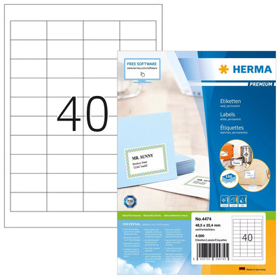 Herma 4474 Label Printer White Label Printer Self-adhesive — image 1