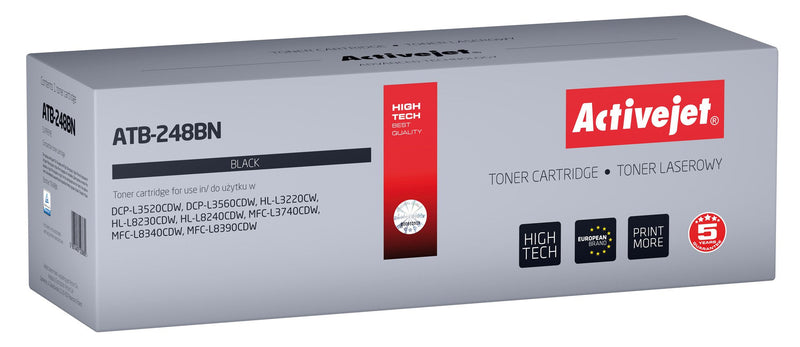 Activejet Toner Compatible Brother (sustitución Brother TN248BK Supreme 1000 Páginas Black