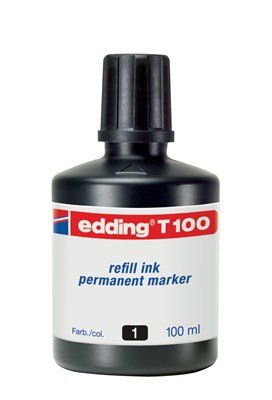 Edding T100 Bote Recharge Marker Permanente - Capacity 100ML - Colour Black