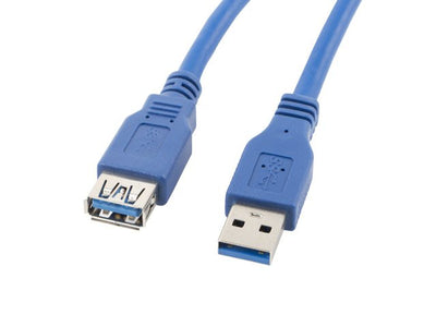 Lanberg Extension USB Cable 3.0 Am-af 3M Blue — image 1