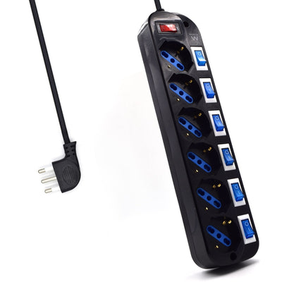 Ewent Power Strip With 6 Sockets Type L/F (schuko) 10/16A - Switch On/Off General And Individual - Protection  — image 1