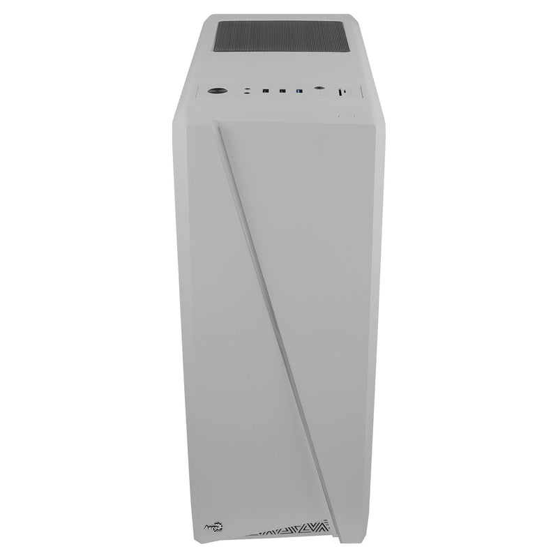 Aerocool PC Case Semitorre Cylon White Frontanl Elegant With Line Iluminacion RGB Side Transluciodo Acrilico R