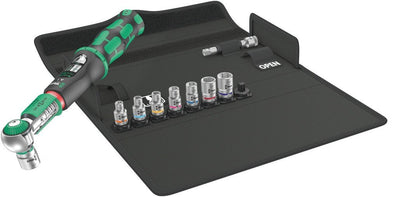 Wera Key Dinamométrica Safe-torque a 1 Imperial Set 1, 10 Pieces Black Green Square 1/4, 2-12 Nm — image 1