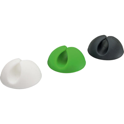 Inline Clipper Rubber Cables , Stand Cables, White Green Black 6 Units — image 1