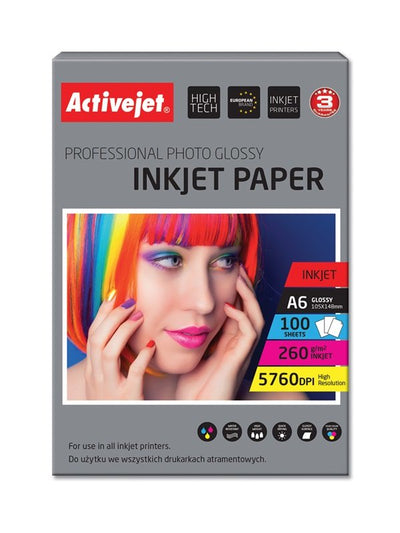 Activejet Paper Satinado AP6-260GR100 (A6 - 100 Units — image 1