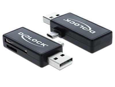 Delock Card Reader External Micro USB Otg Card Reader + USB a — image 1