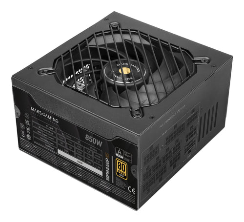 Mars Gaming Power Supply 850W Modular ATX 3.1 80 + Gold 140MM Silent Black — image 1