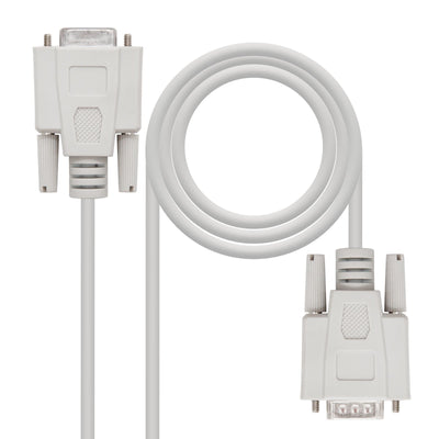 Nanocable Cable Serie Modem DB9 Male a DB9 Female 1.80M - Beige — image 1