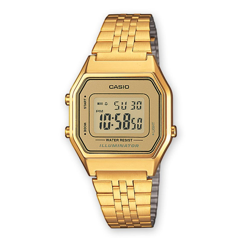 Casio Watch Digital Vintage Iconic LA680WEGA-9ER 33MM Gold