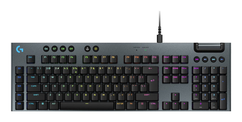 Logitech Keyboard English Mecánico G915 X Layout Us RGB Cableado Ultra Low Perfil