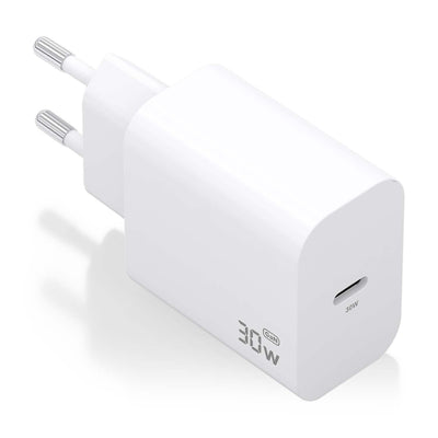 Aisens Charger GaN 30W, 1x USB-C PD 3.0, White — image 1