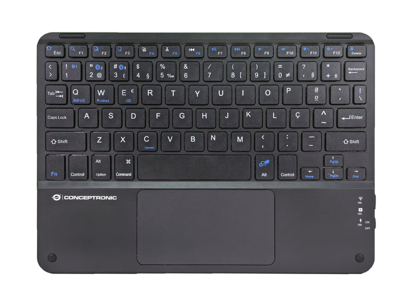 Conceptronic Keyboard Mini Bluetooth 10 Portuguese With Touchpad TOBIN01PT