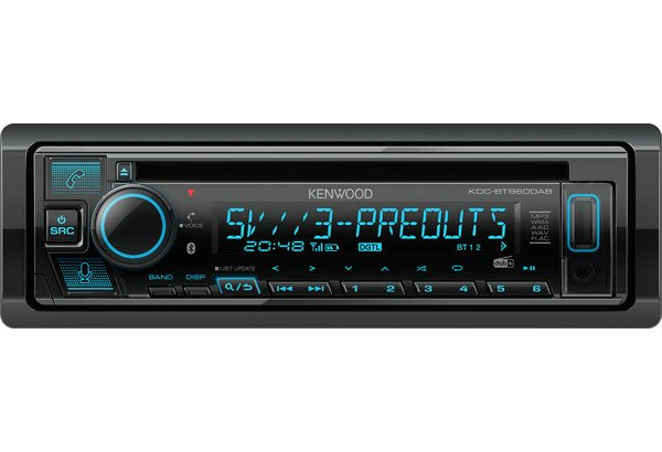 Kenwood Electronics KDC-BT960DAB Black 2000W Bluetooth