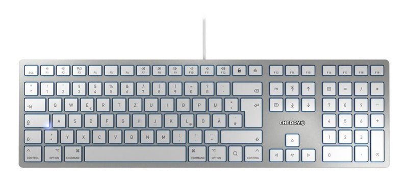 Cherry Kc 6000 Slim For Mac Keyboard USB Qwertz German Silver