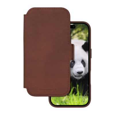 DBRAMANTE1928 Lynge Case With Cover Phone Mobile Phone Compatibilidad With Magsafe Leather Grano Entero Bronce — image 1
