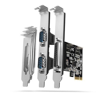 Axagon Pcea-psn Pcie-adapter With 1X Parallel- + 2X Seriell-ports - Asix AX99100 Card And Adapter Interfaz Int — image 1