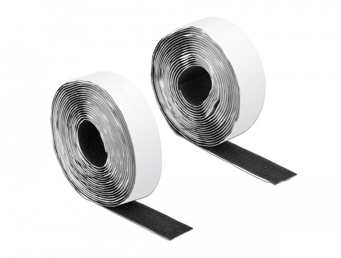 Delock Tape Velcro Self-adhesive With Adhesive And Tape Bucle L 5 Mx W 25MM Black