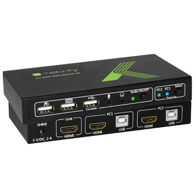 Techly KVM Switch Usb, Hdmi, 4K, 2 Wege — image 1