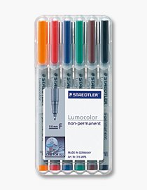 Staedtler Markers Lumocolor F Nonperm 6ST — image 1