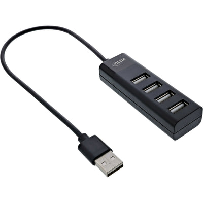 Inline Hub USB 2.0 4 Ports Type a Male a 4X Type a Female Black 30CM, Design Slim — image 1