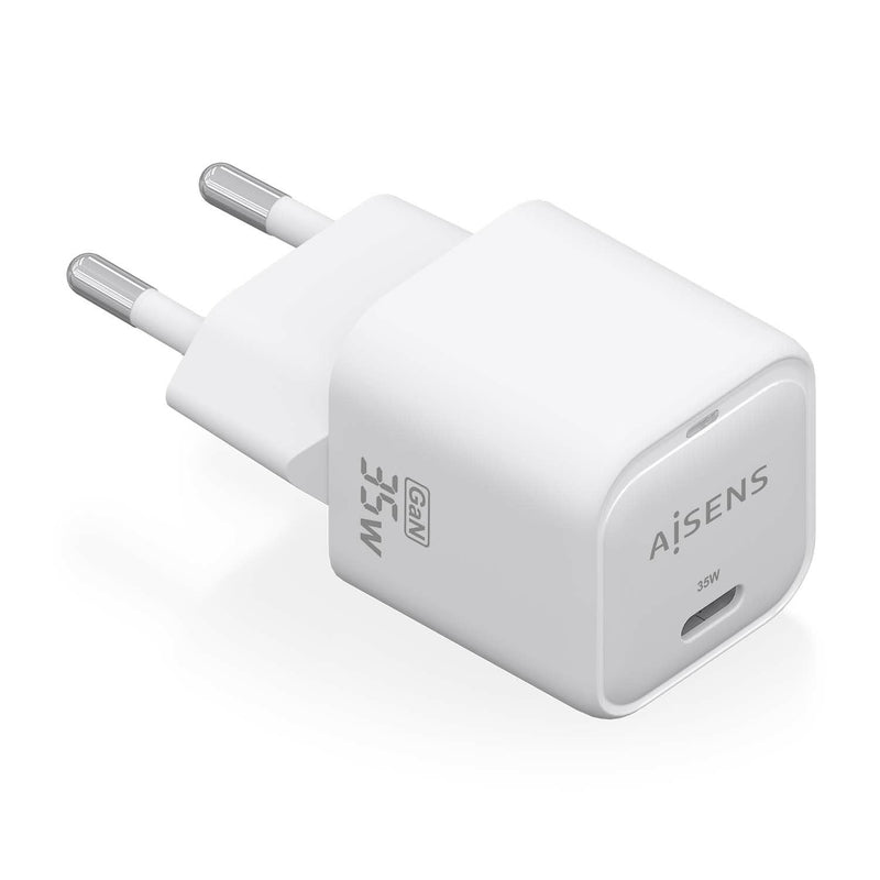 Aisens Charger GaN 35W, 1x USB-C PD 3.0 QC4.0, White