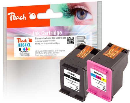 Peach Ink Black + Colour PI300-808 Compatible With HP 304XL PI300-808