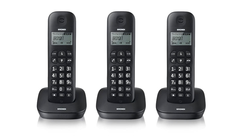 Brondi Phone Cordless Gala Trio Nero