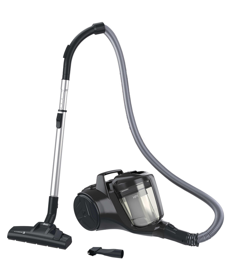Hoover HP105HM 011 Vacuum Cleaner, Bagless, Power 700W, Tank 2 L, Working Radius 7.5M, Black