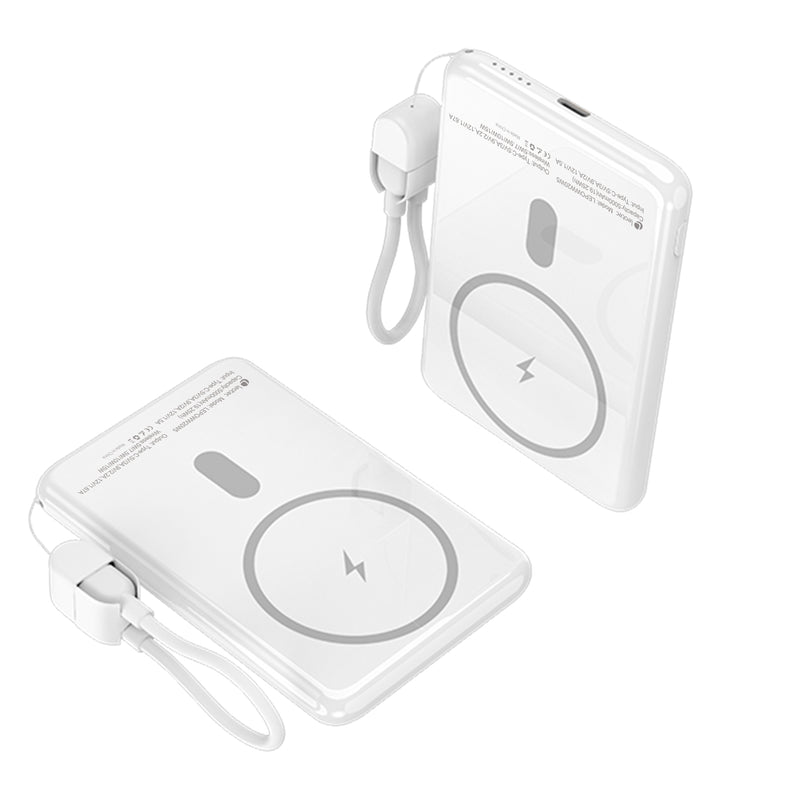 Leotec Powerbank 5000MAH LEPOWW20W5W 20W Wireless White Includes USB Cable Type-c