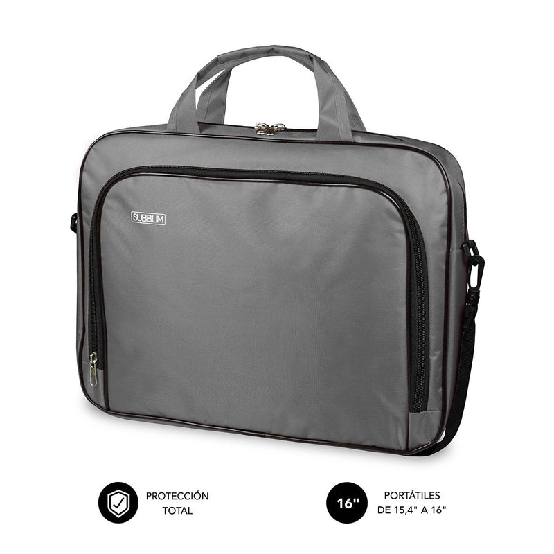 Subblim Case Oxford Grey Laptops Up To 15.4'-16'/39.1-40.64CM Indoor Acolchado Bolsillo Outdoor Strap Hombro