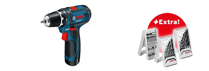 Bosch Professional Drill Screwdriver Wireless Gsr 12V-15 Professional, 12 Voltios Blue Black 2 Batteries Iones