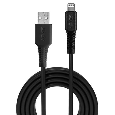 Lindy 31320 Cable Connector Lightning 1M Black — image 1