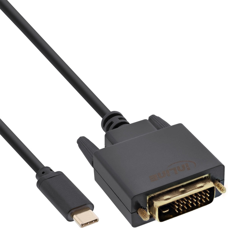 Inline Cable , USB Type-c Male a DVI Male (modo DP Alt), Black 1M