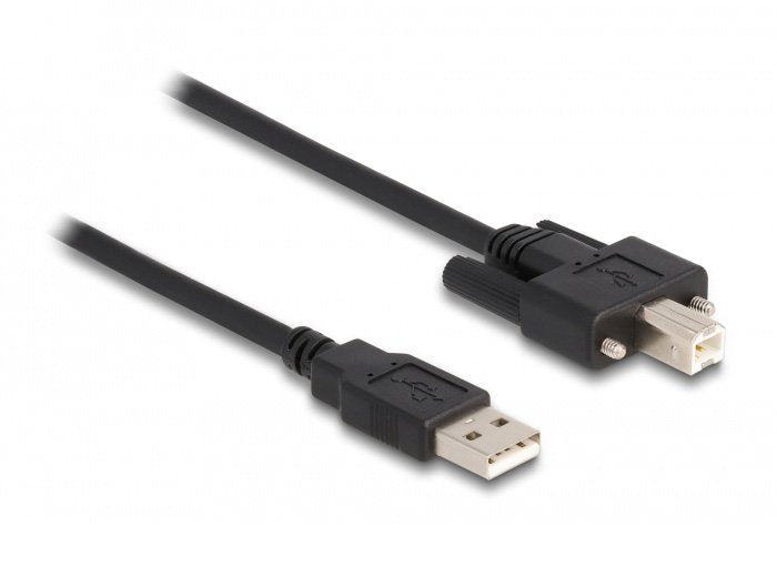 Delock Cable USB 2.0 Typ-a Plug Zu Typ-b Plug With Screws 1M
