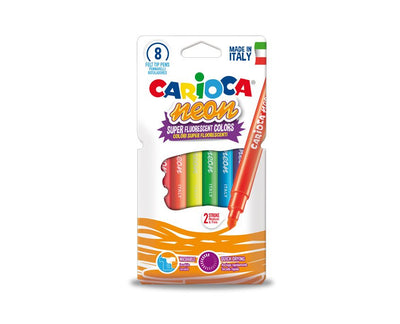 Carioca Marker Neon Fluorescent Colours - Box Of 8 — image 1