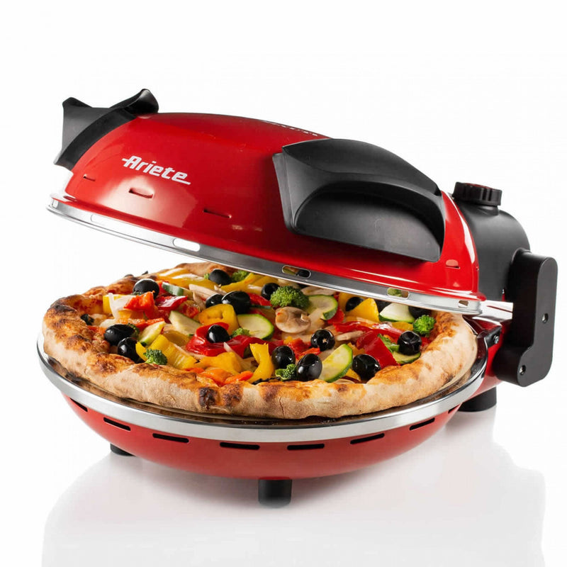 Ariete Mini Horno Pizza 909 1200W Ø33CM 5 Niveles Temperatura Regulador Up To 400º Piedra Refractaria High Qua